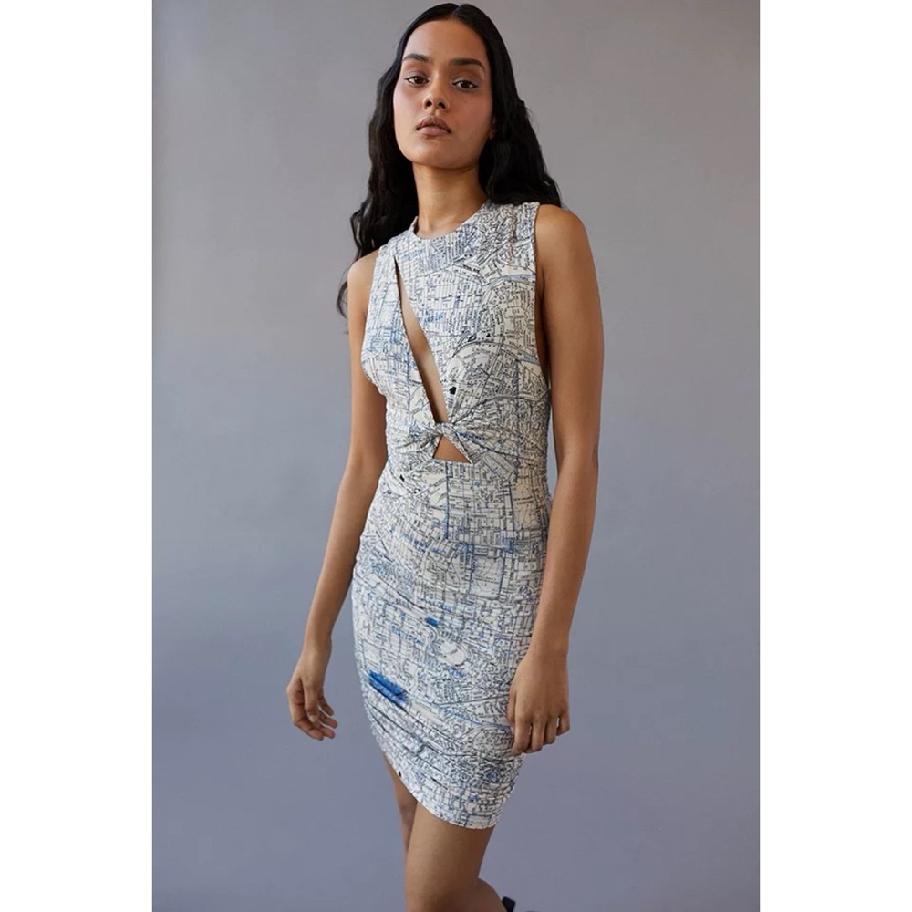 Urban Outfitters Amaya Twist Front Mini Dress
